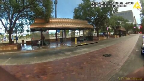 Bodycam footage shows Tampa police clearing bus shelter where houseless people