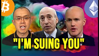 CZ Binance and Coinbase CEO Brian Amstrong DESTROY Gary Gensler Crypto Regulation