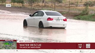 Vehicles stranded in north Valley after monsoon storm