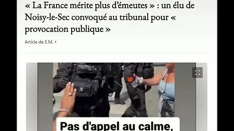« La France mérite plus d’émeutes » : un élu de Noisy-le-Sec convoqué ....