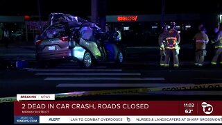 2 dead, 3 injured in crash in Midway District