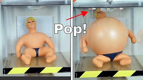 Stretch Armstrong in a Vacuum Chamber and a Microwave-An Explosive End!
