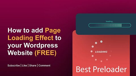 How to add Loading Effect to your Wordpress Website for free #loadingeffect #wordpress #elementor