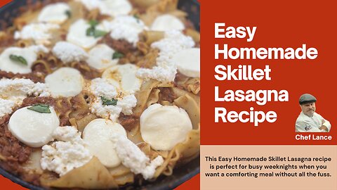Easy Homemade Skillet Lasagna Recipe