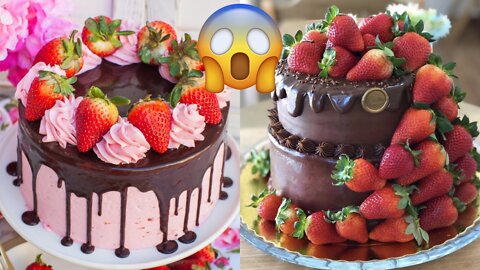 Cakes Decorated with Strawberries
