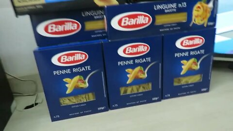 3x Macarrão Grano Duro Penne Rigate Barilla 500g, 2x Macarrão Grano Duro Bavette N.13 Barilla 500g..