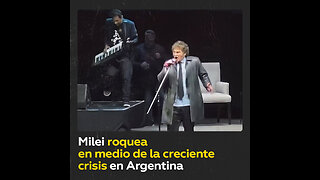 Milei protagoniza un 'show' de 'rock' en medio de la grave crisis económica en Argentina