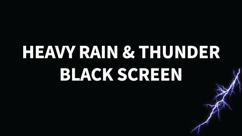 SOOTHING Rain and Thunder | 4HRs Black Screen | Fall Asleep Fast | Relax | Ambient Noise