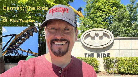 Off Ride Footage of BATMAN: THE RIDE at SIX FLAGS GREAT AMERICA, Gurnee, Illinois, USA