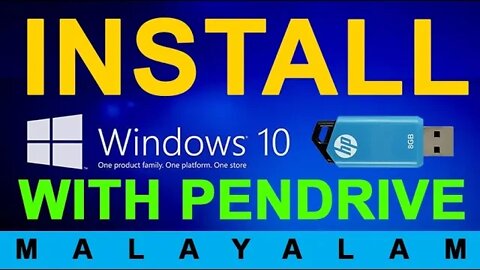 Install Windows 10 in you Camputer with USB Pendrive - Malayalam