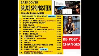 Bass cover BRUCE SPRINGSTEEN (RE-post: changes) __ Chords, Lyrics, MORE