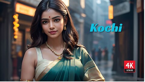 4k Ai Lookbook Girl l Dhoti Style Saree | Kochi #ailookbookgirl #aibeauty