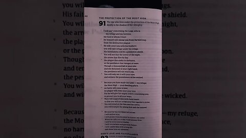 God is Always On Time! I Ask For A Sign. I Opened And It Was Psalm 91.