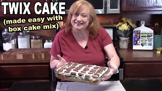 TWIX CAKE Made Easy with Box Cake Mix