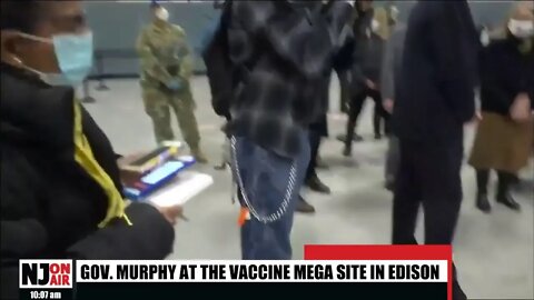 Governor Murphy Visits the Vaccine Mega Site in Edison