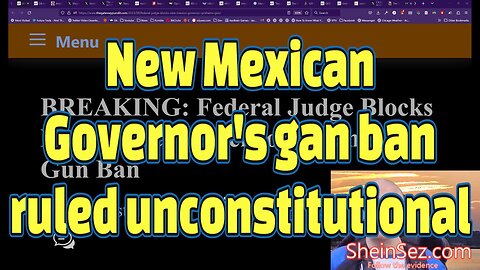 New Mexican Governor's gan ban ruled unconstitutional-SheinSez 292
