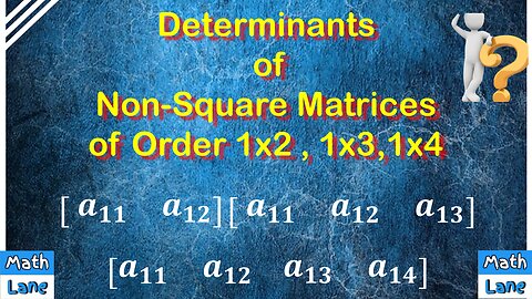 Determinants of Row Matrices