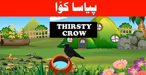 Thirsty crow story in urdu|hindi/kids moral story