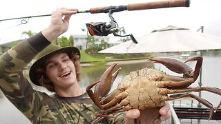 24 hour FISHING Challenge - Eating Only What I Catch! (Shark/Mudcrab/Bream/Eel)