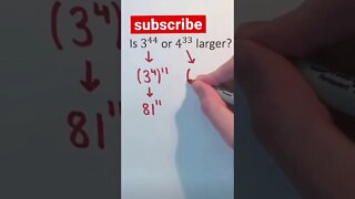 Exponent number comparison