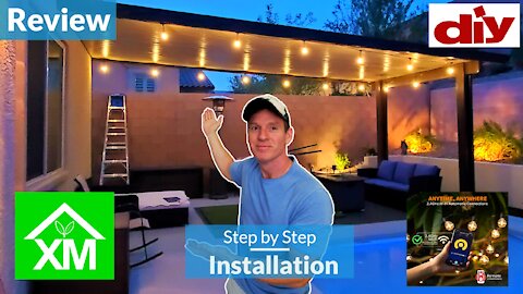 How To Install Outdoor Smart String Lights-Warm White String Lights-XMCOSY+