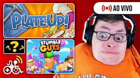 Pate Up! em Dupla com meu Editor + STUMBLE GUYS - LIVE SOBRE RODAS