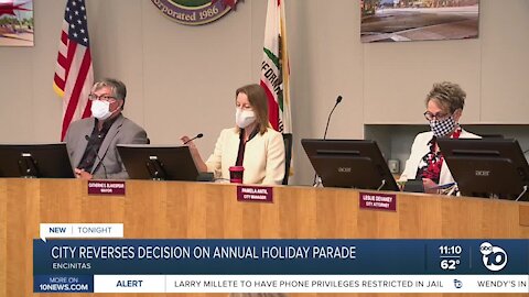 Encinitas reverses decision about holiday parade