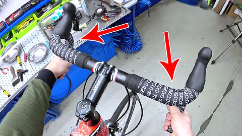 How to wrap handlebars tape for road bicycle.