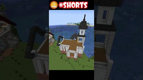 Modern house with tower in Minecraft #short #shorts