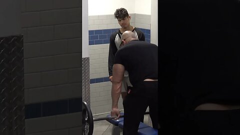 Russian Gangster Works Out in Front of Bathroom Entrance Prank Pt 2