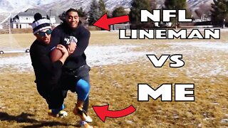 How does it feel to get Tackled by an NFL lineman?