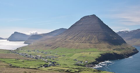 An Amazing Pyramid mountain on the Faroe Islands