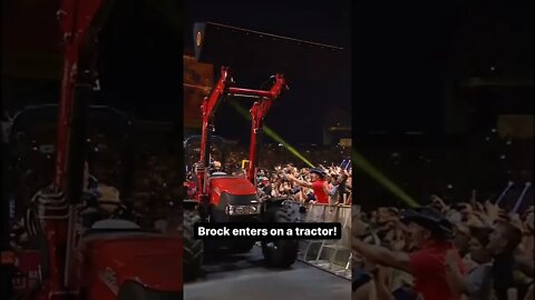 Brock Lesnar Entrance on a Tractor. #brocklesnar #summerslam