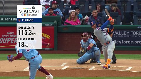 Pete Alonso's 115.3 mph, 18 degree launch angle homer
