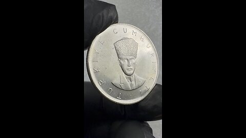 Turkey Türkiye 25 Lira 1970 National Assembly in Ankara Silver coin