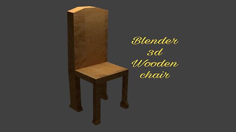 Blender 3d wooden chair