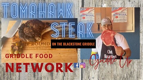 Ribeye Tomahawk Steak on the Blackstone Griddle | Griddle Food Network