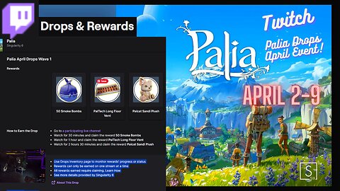 Palia because TWITCH drops