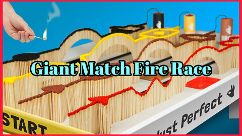 Satisfying Giant_Match_Fire_Race / ASMR That Makes You Calm Original Satisfying videos PART-1