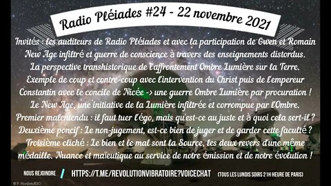 Radio Pléiades #24 - New Age et Guerre des consciences