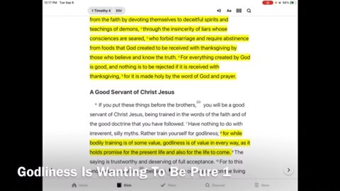 Godliness 6: Wanting To Be Pure 1