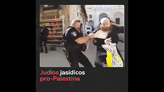 Policía golpea a judíos jasídicos por apoyar a Palestina