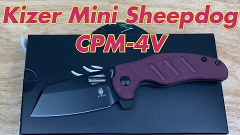 Kizer Mini Sheepdog Red Richlite CPM-4V
