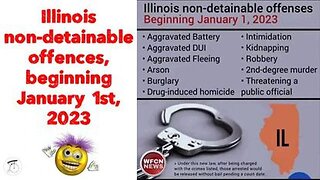 Illinois non-detainable offences, beginning January 1st, 2023