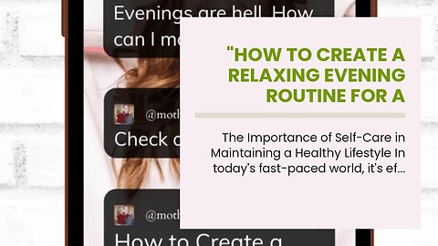 "How to Create a Relaxing Evening Routine for a Stress-Free Lifestyle" Can Be Fun For Everyone