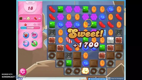 Candy Crush Level 1858 Audio Talkthrough, 3 Stars 0 Boosters