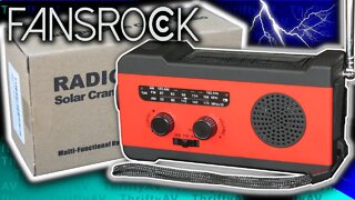 Are you Prepared for Disaster?! Be Ready with the Fansrock Emergency Solar Hand Crank Weather Radio.