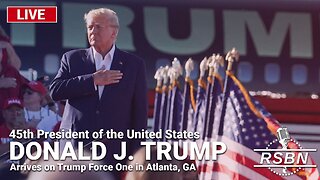LIVE REPLAY: President Donald J. Trump Arrives on Trump Force One in Atlanta - 4/10/24