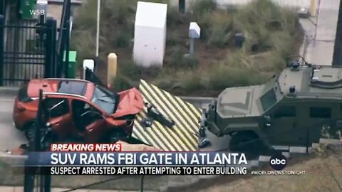 BREAKING NEWS! - DRIVER RAMS THE GATE AT FBI HQ ATLANTA!
