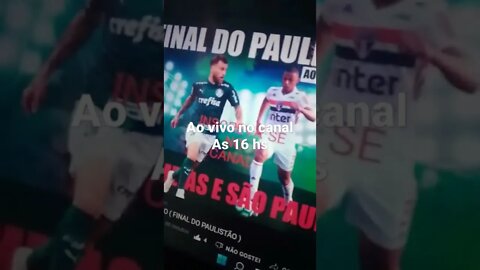 palmeiras e São Paulo ao vivo no canal